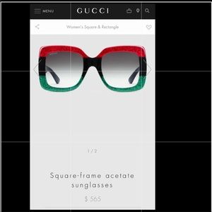 Gucci Square frame acetate sunglasses